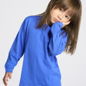 Camiseta Niño Manga Larga JHK 155g | Sin Puños | Lisa o Personalizada
