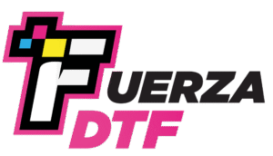 Logotipo oficial de Fuerza DTF, expertos en servicios de impresión DTF por metros y DTF UV en España.