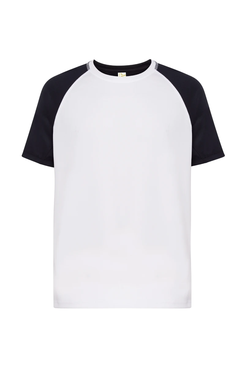 Camiseta bicolor manga negra raglan personalizada