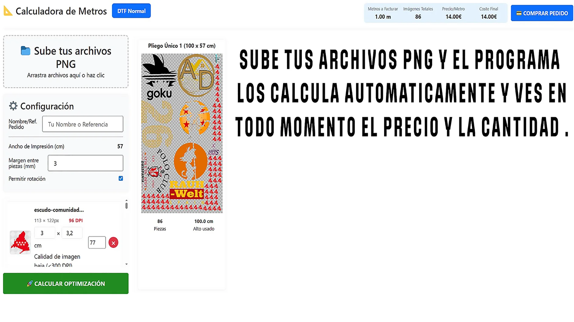 Inicio 2 Paso 1: Subir archivo a la calculadora