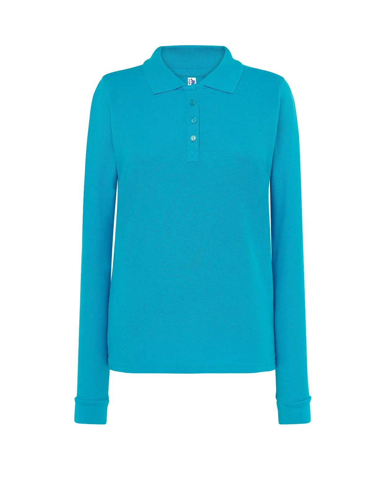 Polo Regular LS Lady JHK Turquesa Manga Larga | DTF Personalizado Polo manga larga mujer JHK Regular LS Lady POPL200LS turquesa 200g personalizado DTF