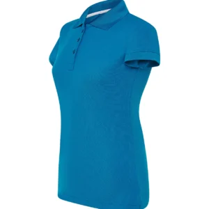 Polo Sport Piqué Lady JHK SPORTPQLADY aqua lateral deportivo mujer DTF