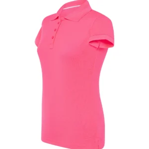 Polo Sport Piqué Lady JHK SPORTPQLADY fuchsia fluor lateral deportivo mujer DTF