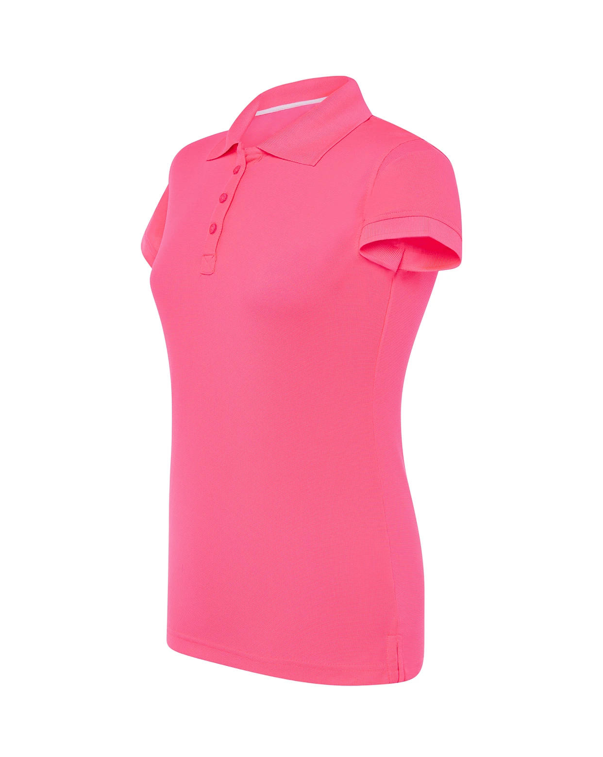 Polo Sport Piqué Lady JHK SPORTPQLADY fuchsia fluor lateral deportivo mujer DTF