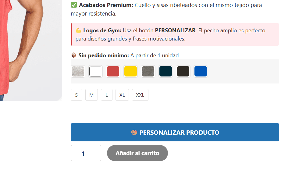 Paso 1: Localización del botón azul personalizar en Fuerza DTF