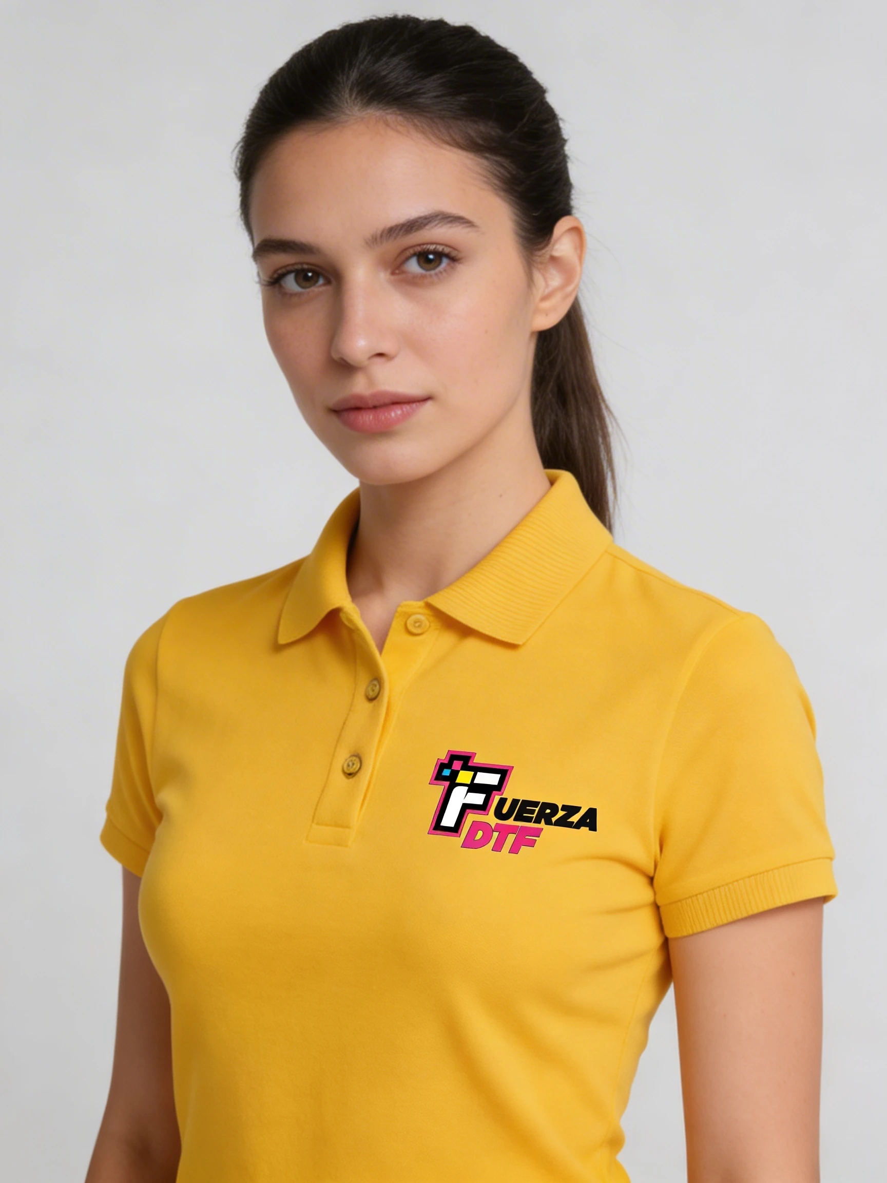 Polos de trabajo manga larga de mujer personalizados con logo de empresa